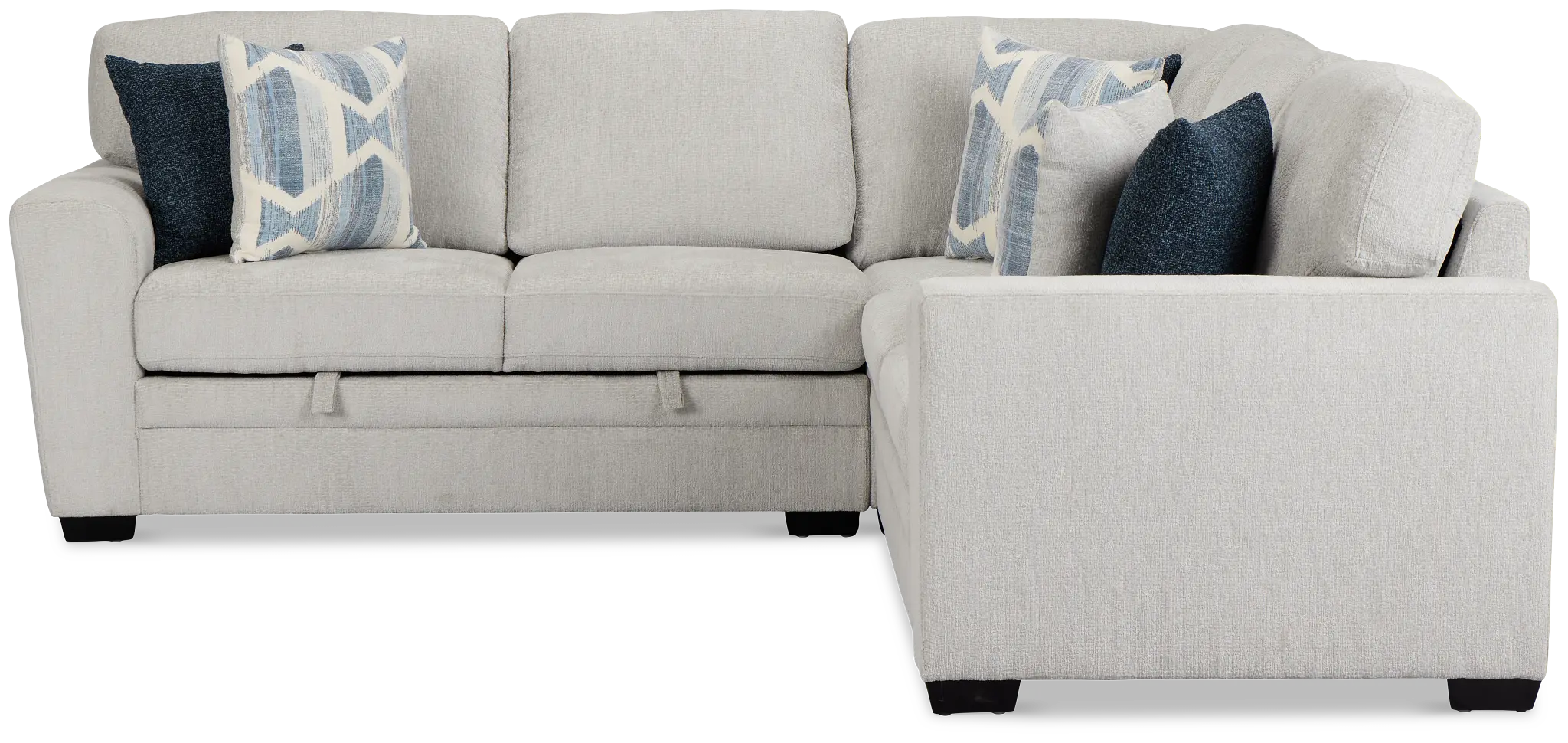 Everly Gray Fabric Small 2-arm Right Sleeper Storage Sectional Everly Gray Fabric Small 2-arm Right Sleeper Storage Sectional