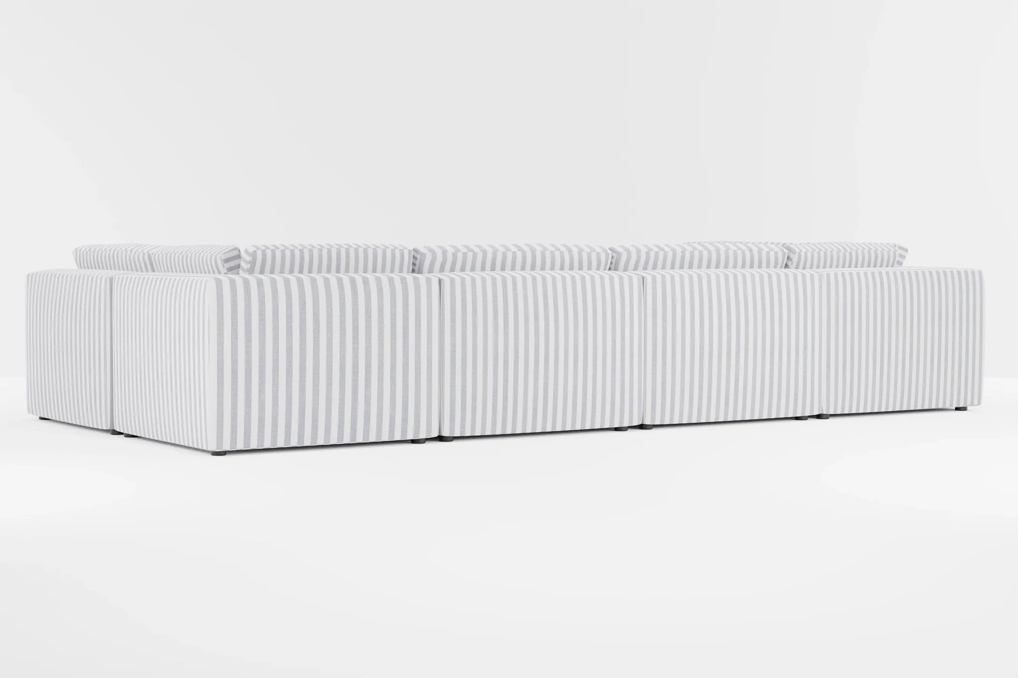 Destin Sea Lane Dark Blue Fabric 8-piece Pit Sectional