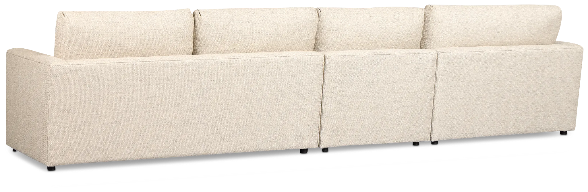 Maxwell Light Gray Fabric Small Left Chaise Sectional