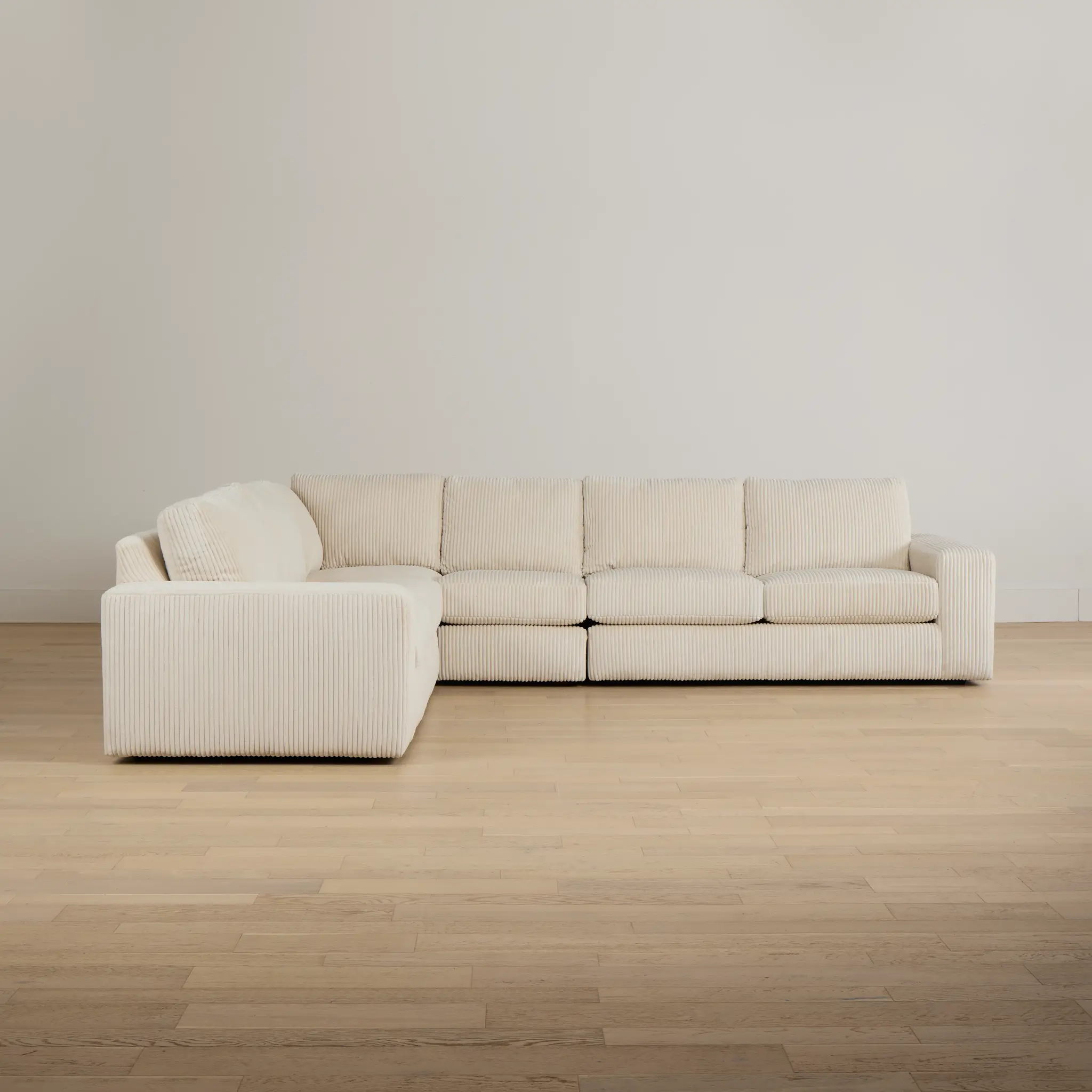 Charlie Ivory Fabric Medium Two-arm Sectional Charlie Ivory Fabric Medium Two-arm Sectional