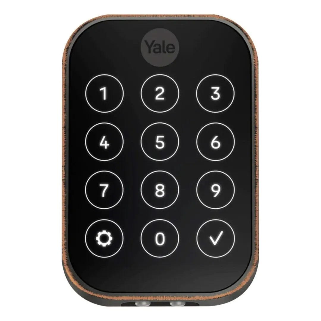 Yale Pro 2 Pushbutton Bluetooth Bronze Key-free Touchscreen Door Lock