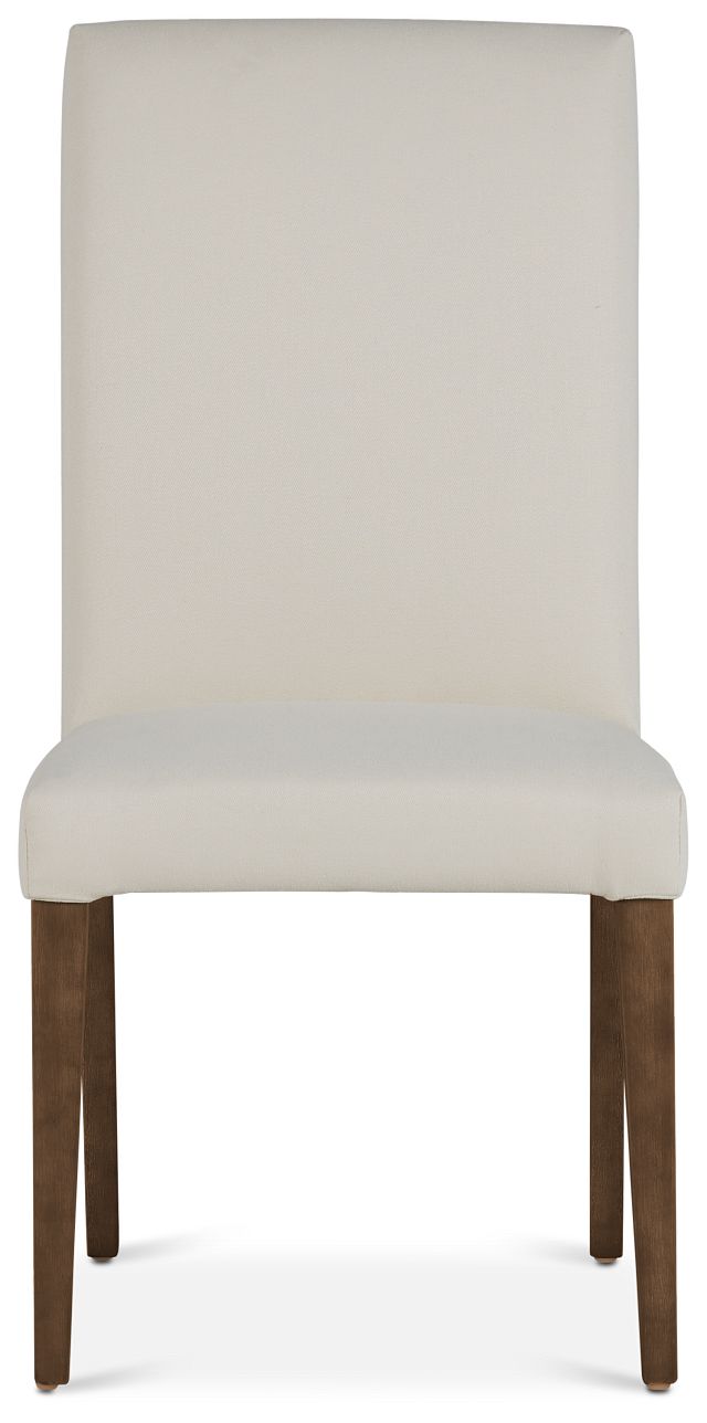 Destination Light Gray Short Slipcover Chair With Medium-tone Leg