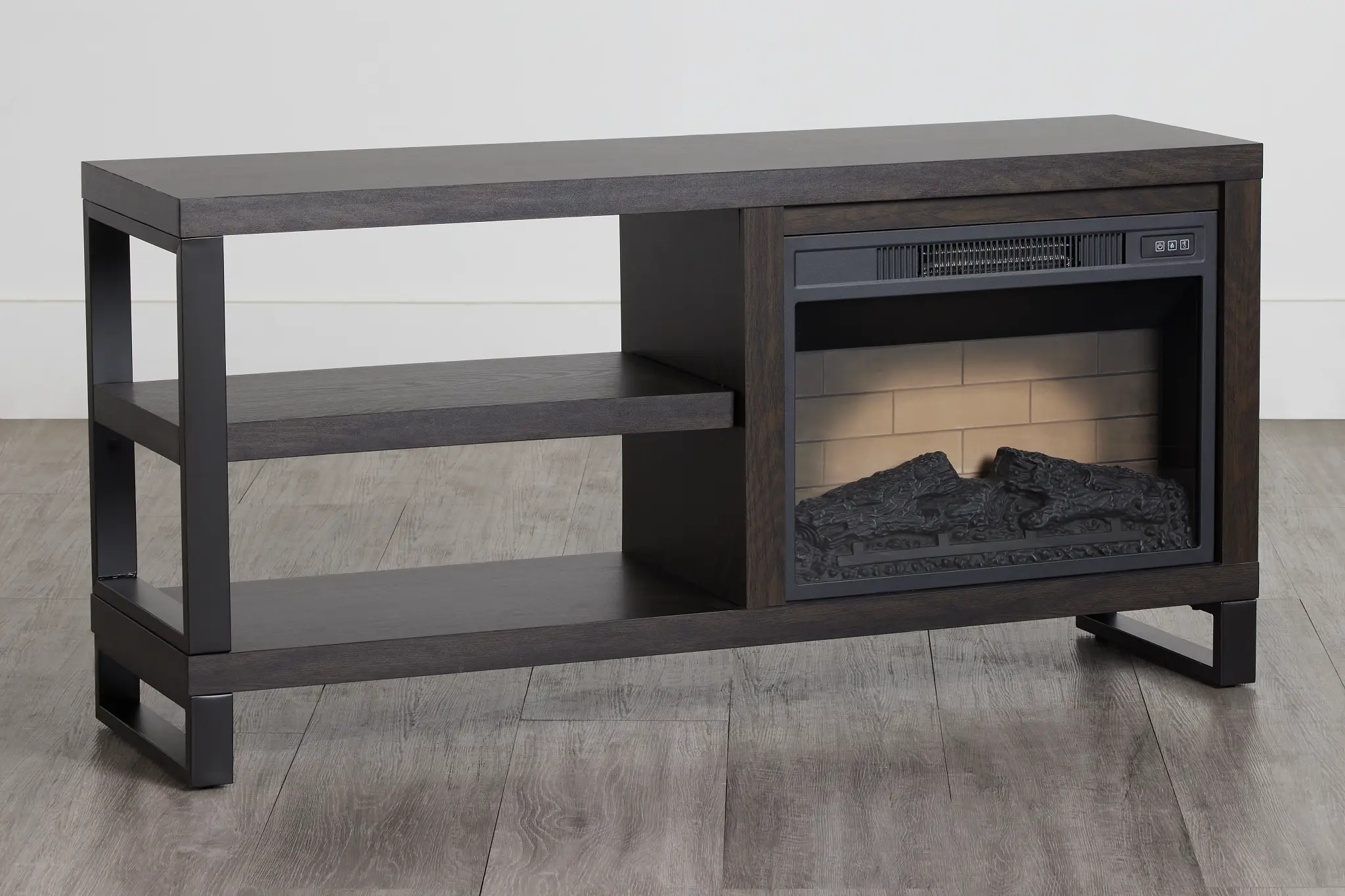 Grove Dark Tone 54" Tv Stand With Fireplace Insert Grove Dark Tone 54" Tv Stand With Fireplace Insert