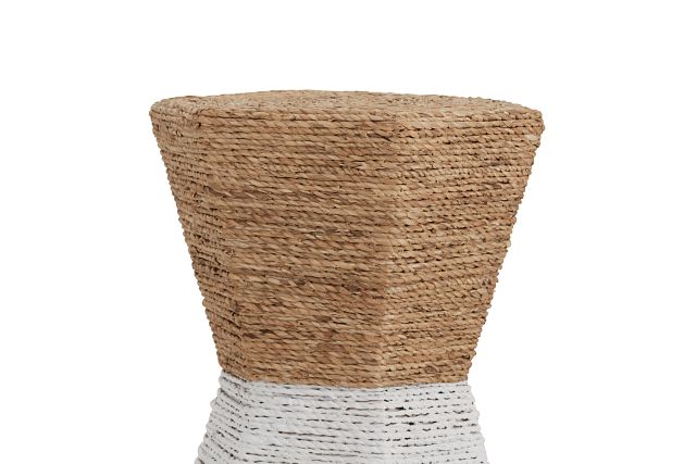 Seaside White Woven Accent Table (3)