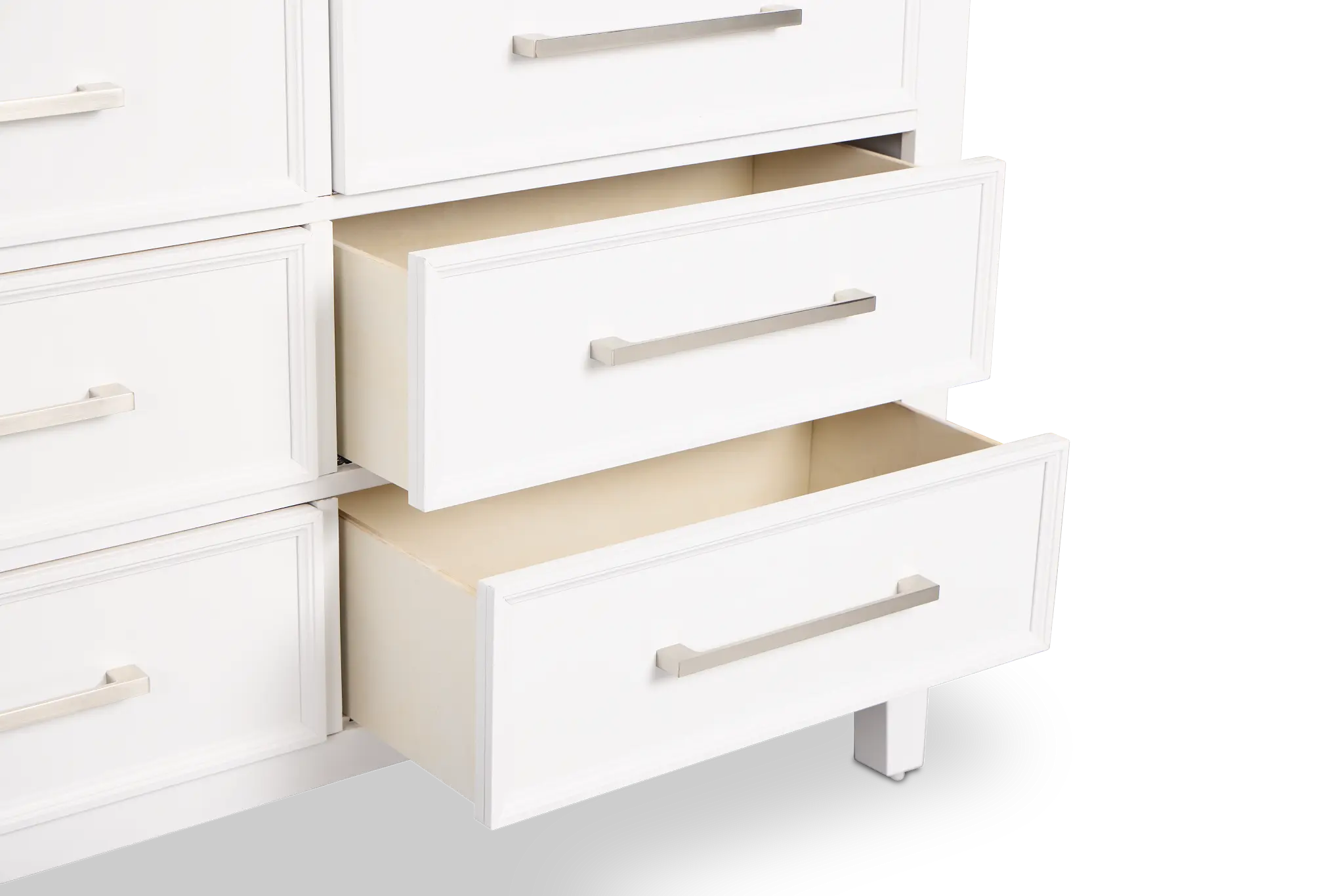 Seabrook White Small Dresser & Mirror Seabrook White Small Dresser & Mirror