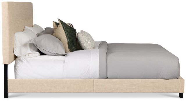 Flagler Beige Uph Panel Bed