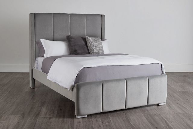 Mckinney Light Gray Uph Panel Bed (0)