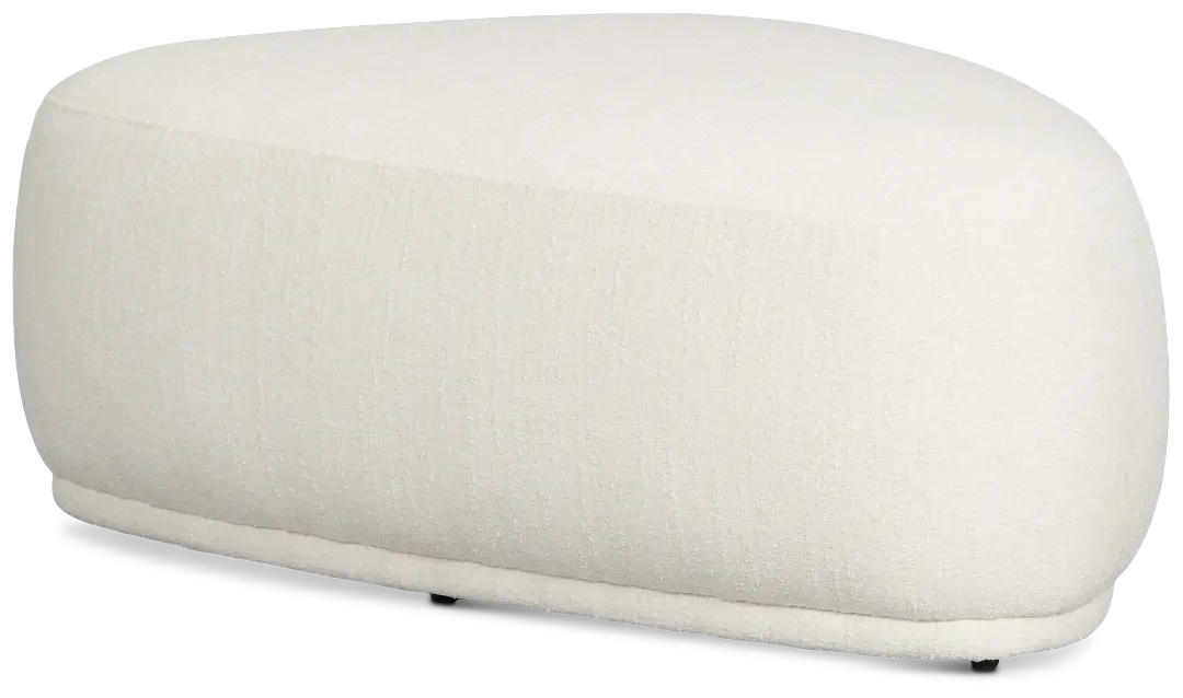 Jovi White Fabric Large Accent Ottoman Jovi White Fabric Large Accent Ottoman