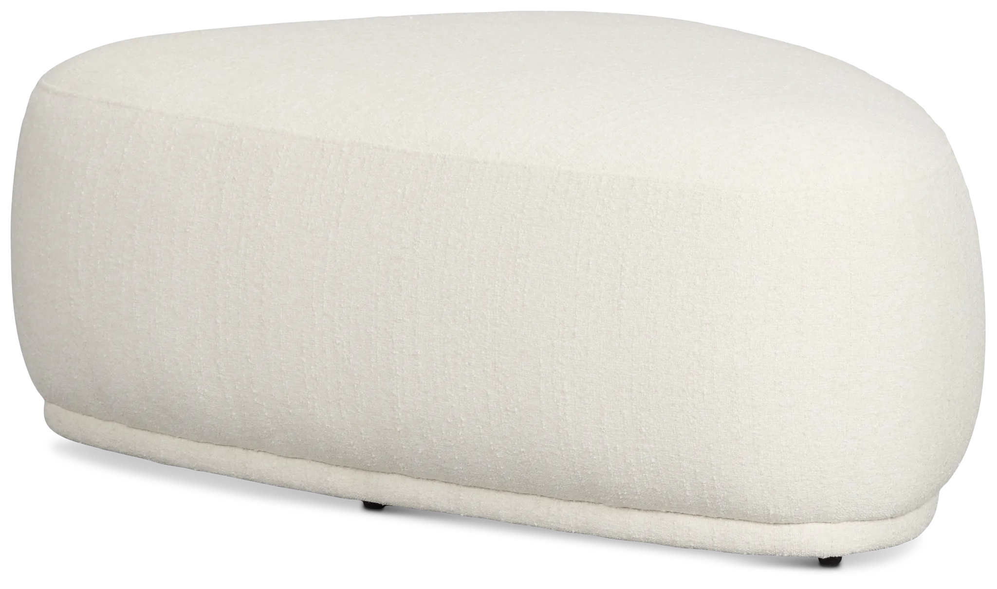 Jovi White Fabric Large Accent Ottoman