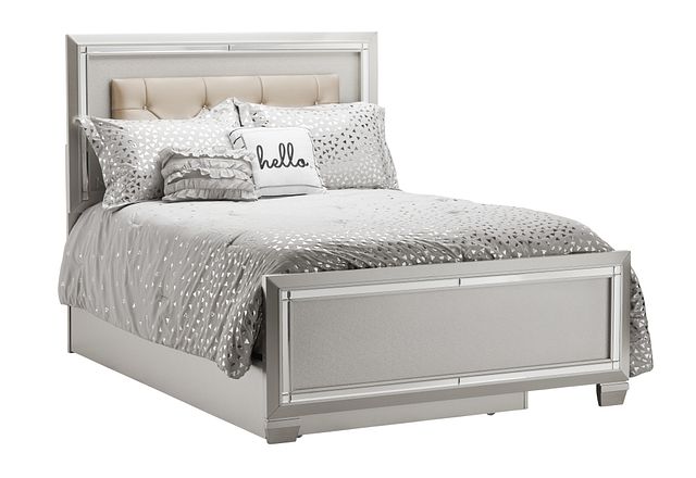 Platinum Silver Uph Panel Trundle Bed (0)