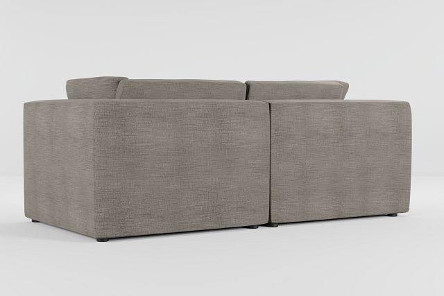 Destin Sea Lane Light Gray Fabric 2-piece Modular Sofa