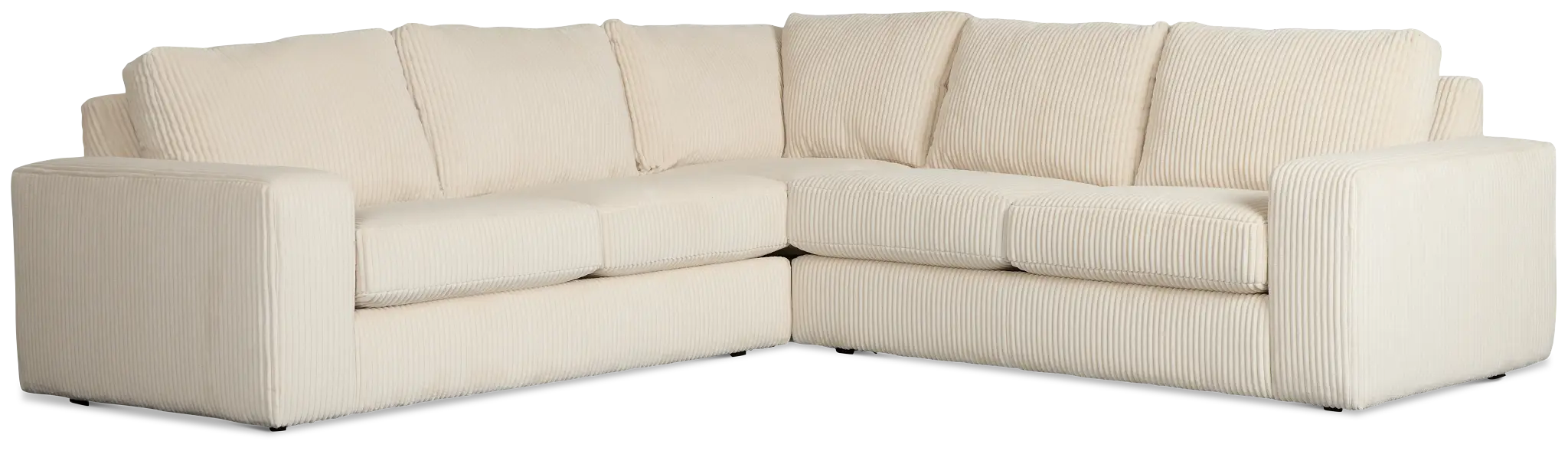 Charlie Ivory Fabric Small Two-arm Sectional Charlie Ivory Fabric Small Two-arm Sectional