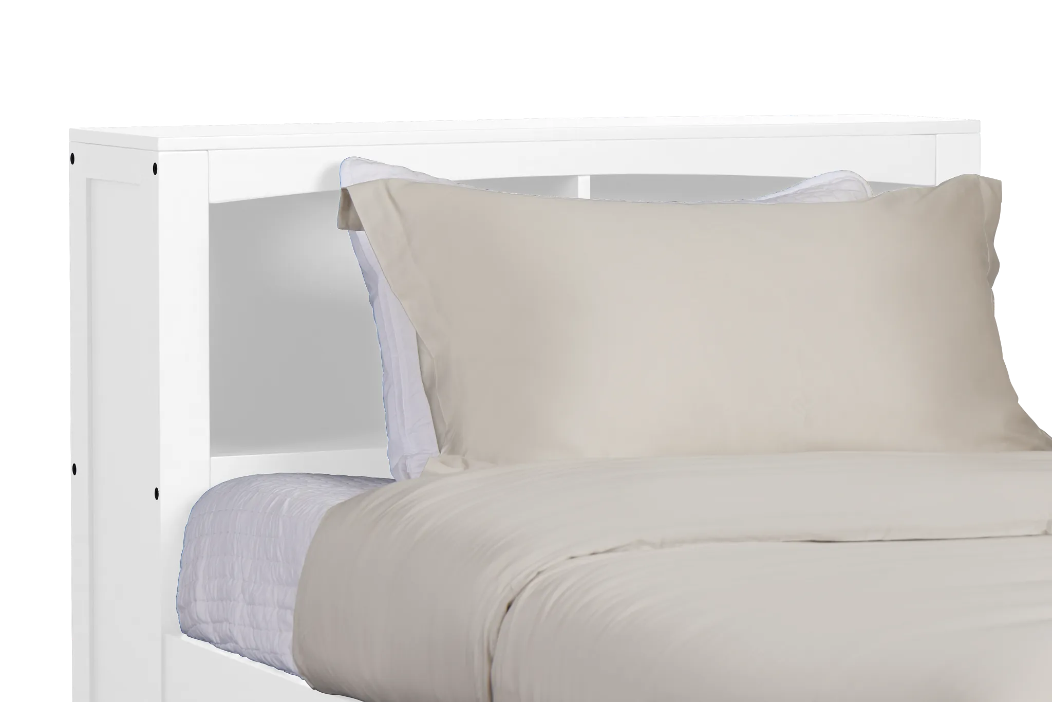 Charleston White Bookcase Trundle Bed