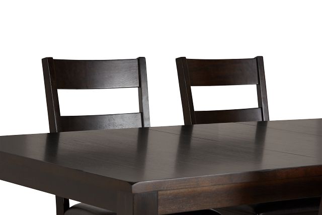 Navarro Dark Tone Rect Table & 4 Chairs
