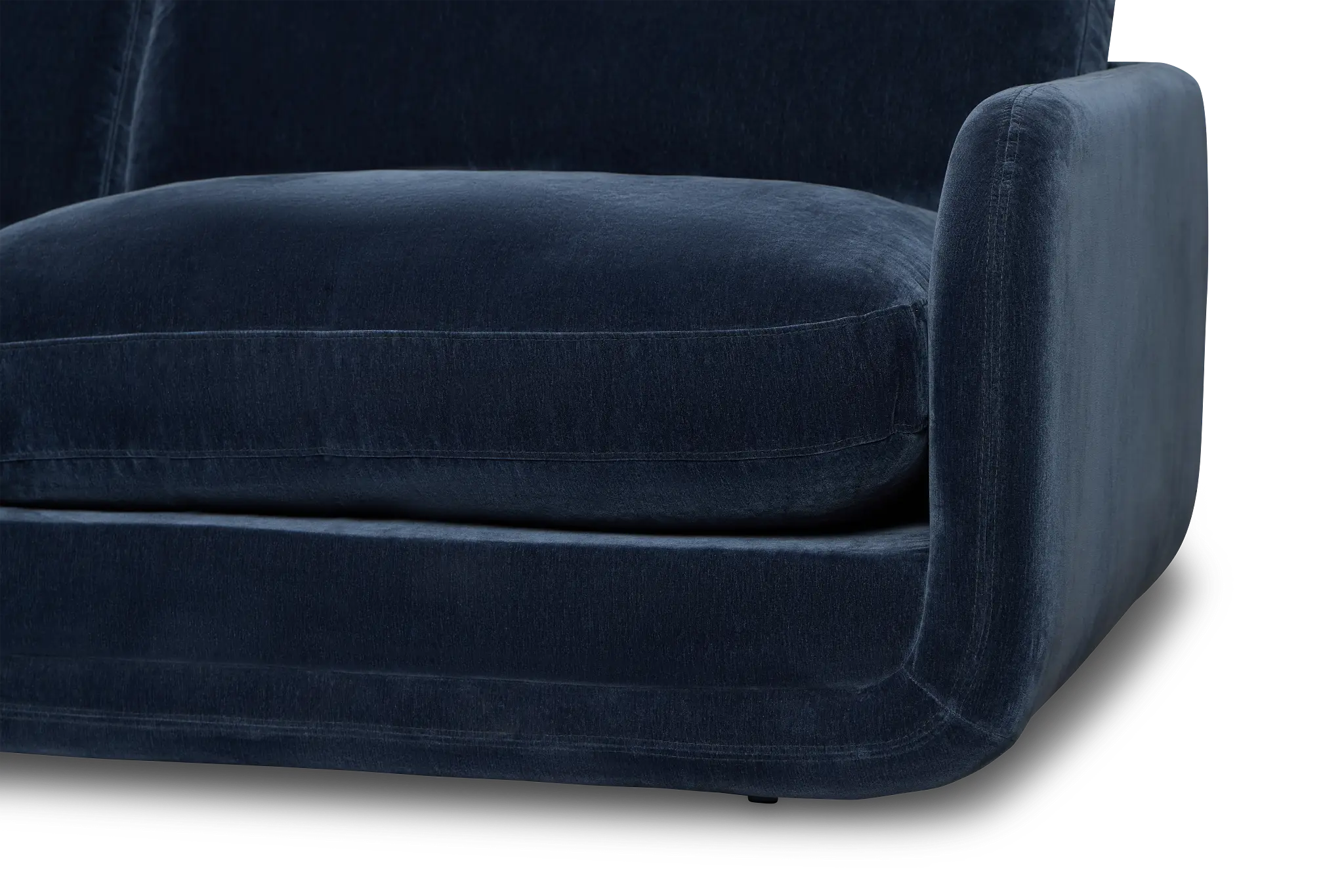 Jules Dark Blue Velvet 5-piece Left Facing Bumper Sectional Jules Dark Blue Velvet 5-piece Left Facing Bumper Sectional