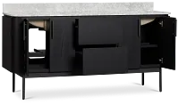 Nomad Black 72" Double Bathroom Vanity