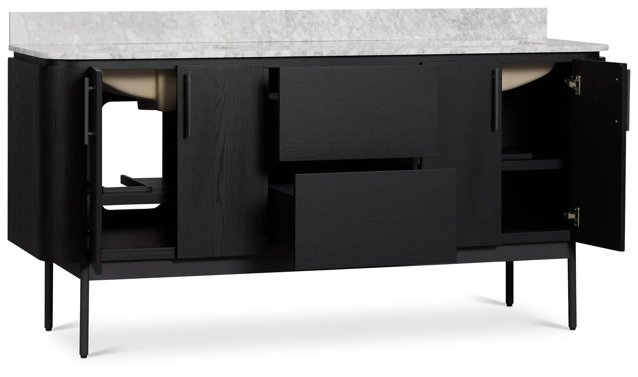 Nomad Black 72" Double Bathroom Vanity Nomad Black 72" Double Bathroom Vanity