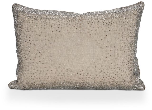 Lila Beige Lumbar Accent Pillow