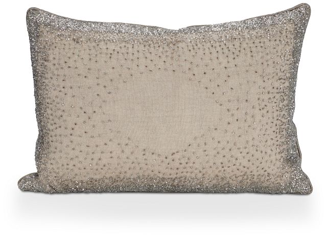 Lila Beige Lumbar Accent Pillow