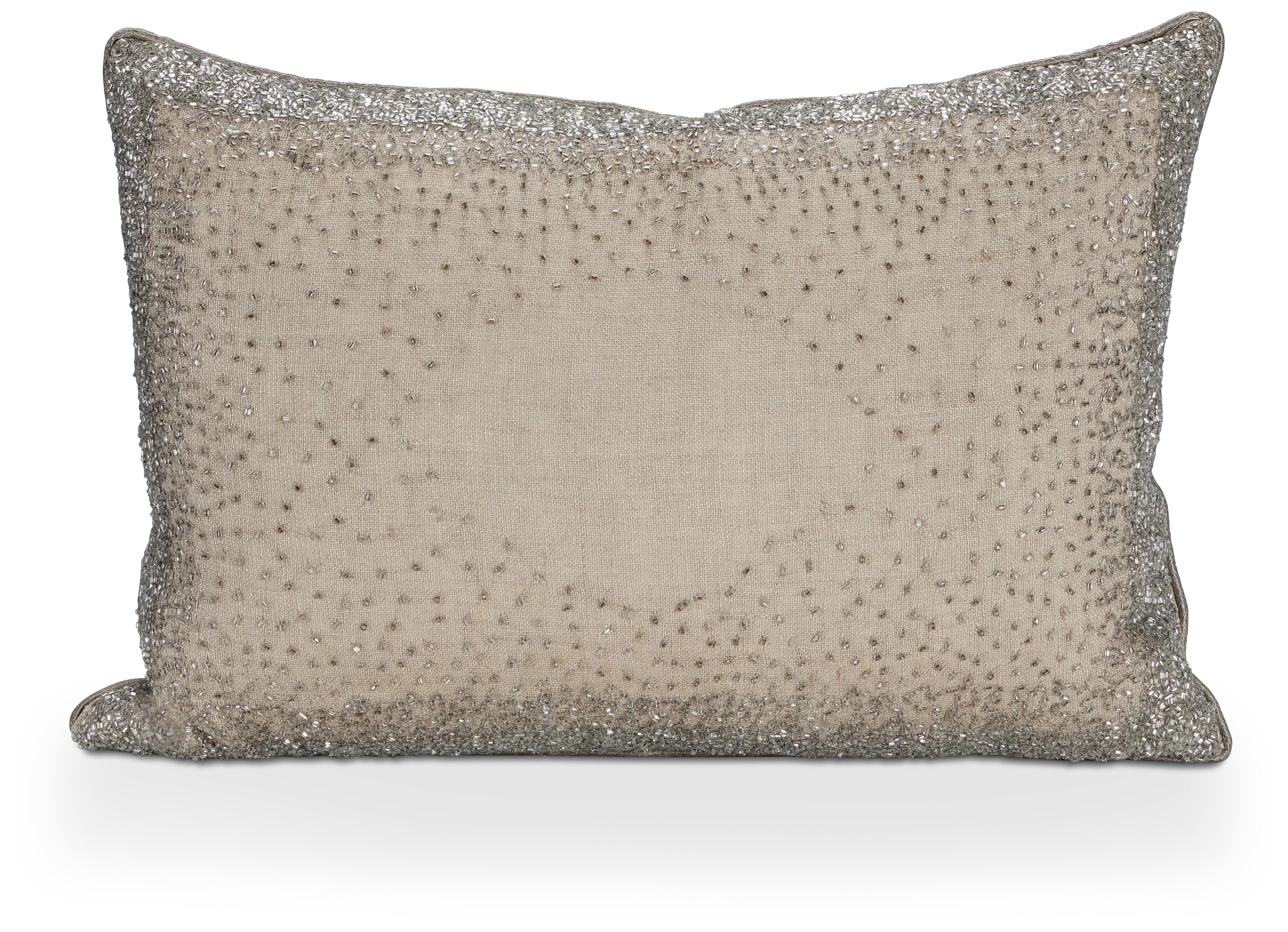 Lila Beige Lumbar Accent Pillow