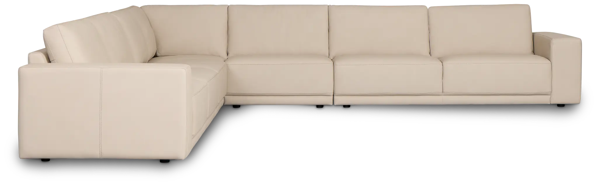 Kellan Ivory Leather Large Two-arm Sectional Kellan Ivory Leather Large Two-arm Sectional
