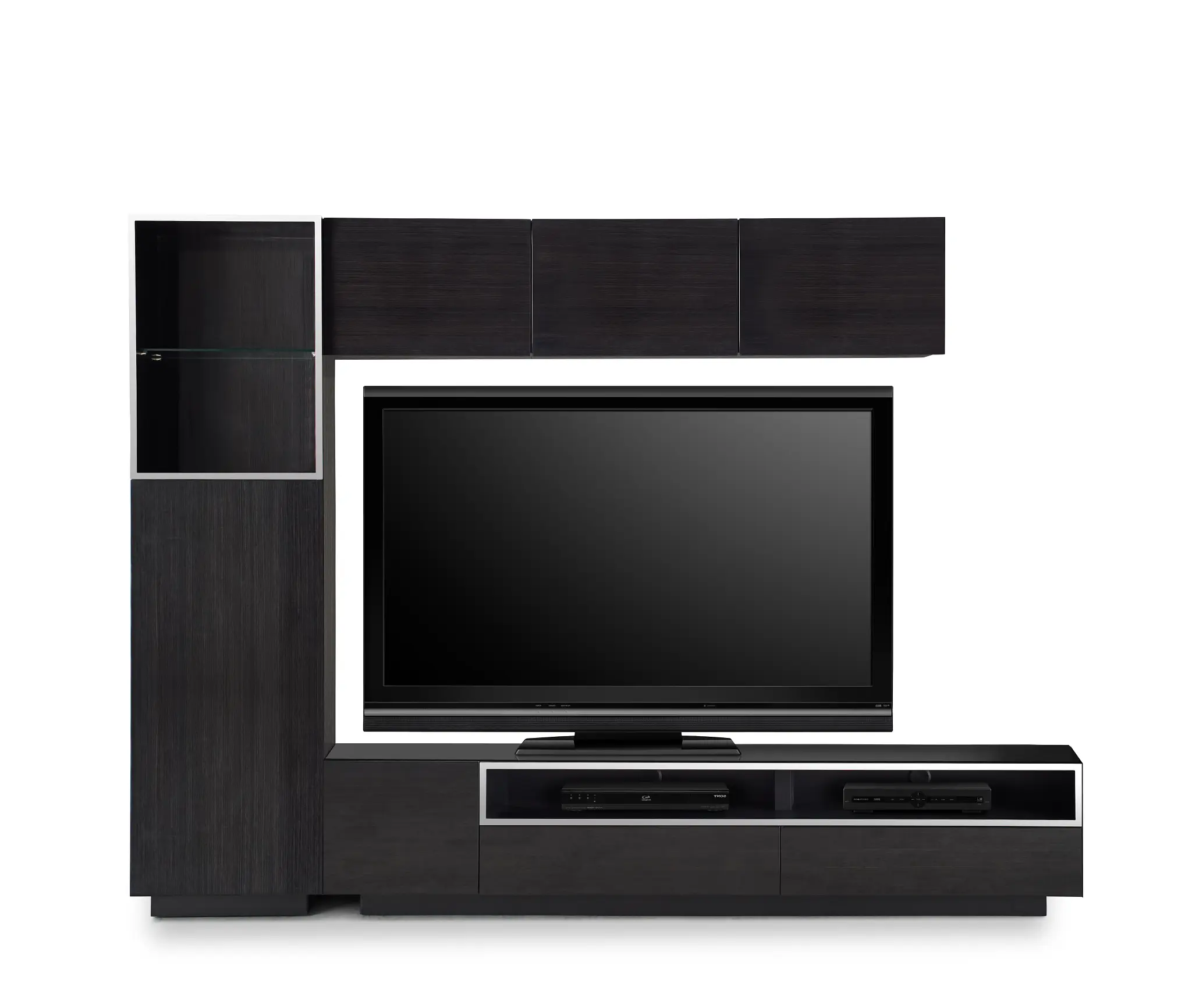 Vancouver Dark Tone 108" 5-piece Left Modular Entertainment Wall Vancouver Dark Tone 108" 5-piece Left Modular Entertainment Wall