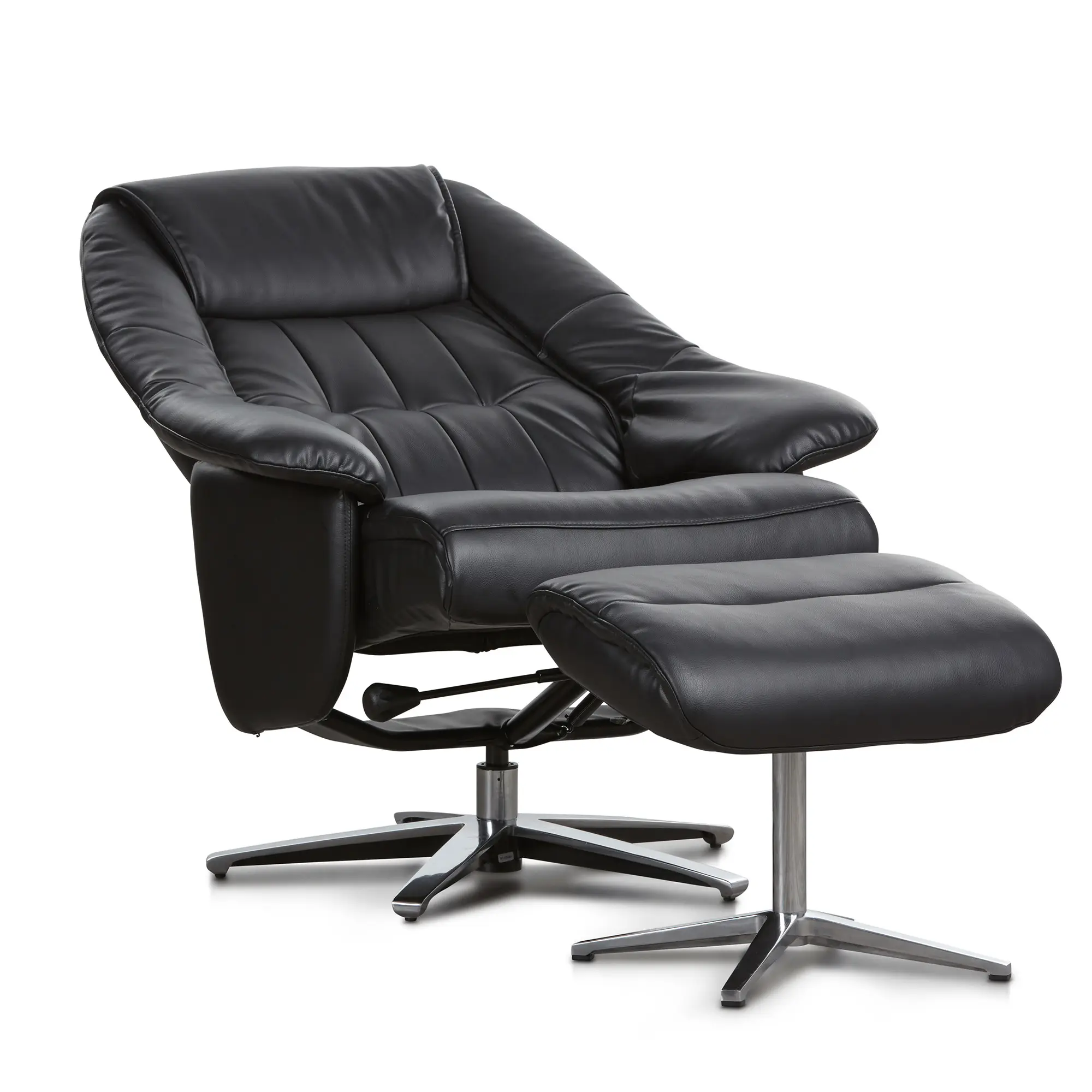 Jones Black Micro Recliner & Ottoman Jones Black Micro Recliner & Ottoman