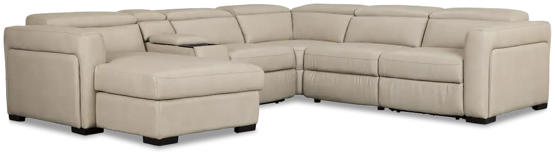 Melody Light Gray Storage Small Dual Power Left Chaise Sectional Melody Light Gray Storage Small Dual Power Left Chaise Sectional