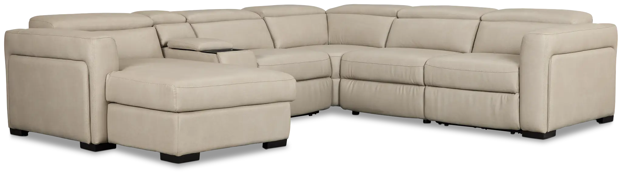 Melody Light Gray Storage Small Dual Power Left Chaise Sectional Melody Light Gray Storage Small Dual Power Left Chaise Sectional