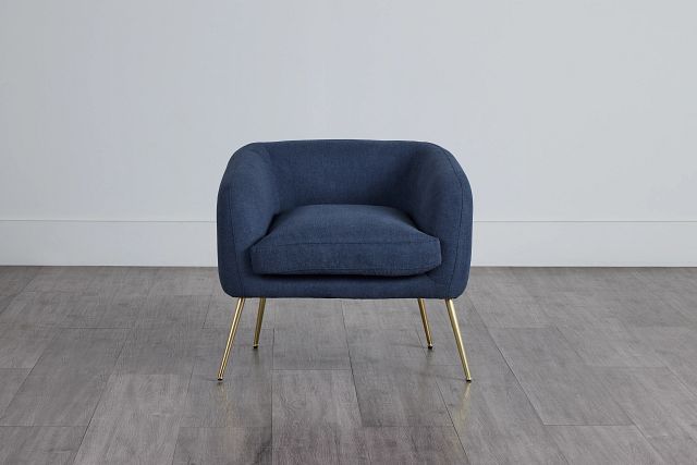 Aubrey Blue Fabric Accent Chair