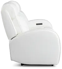 Omega White Micro Power Reclining Sofa