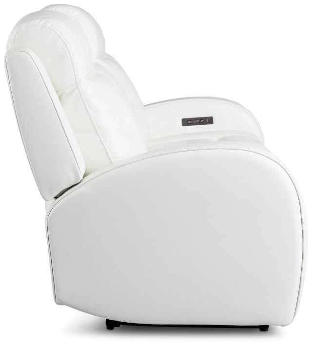 Omega White Micro Power Reclining Sofa