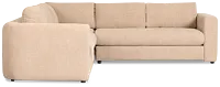 Alma Taupe Fabric Small 2-arm Wedge Sectional