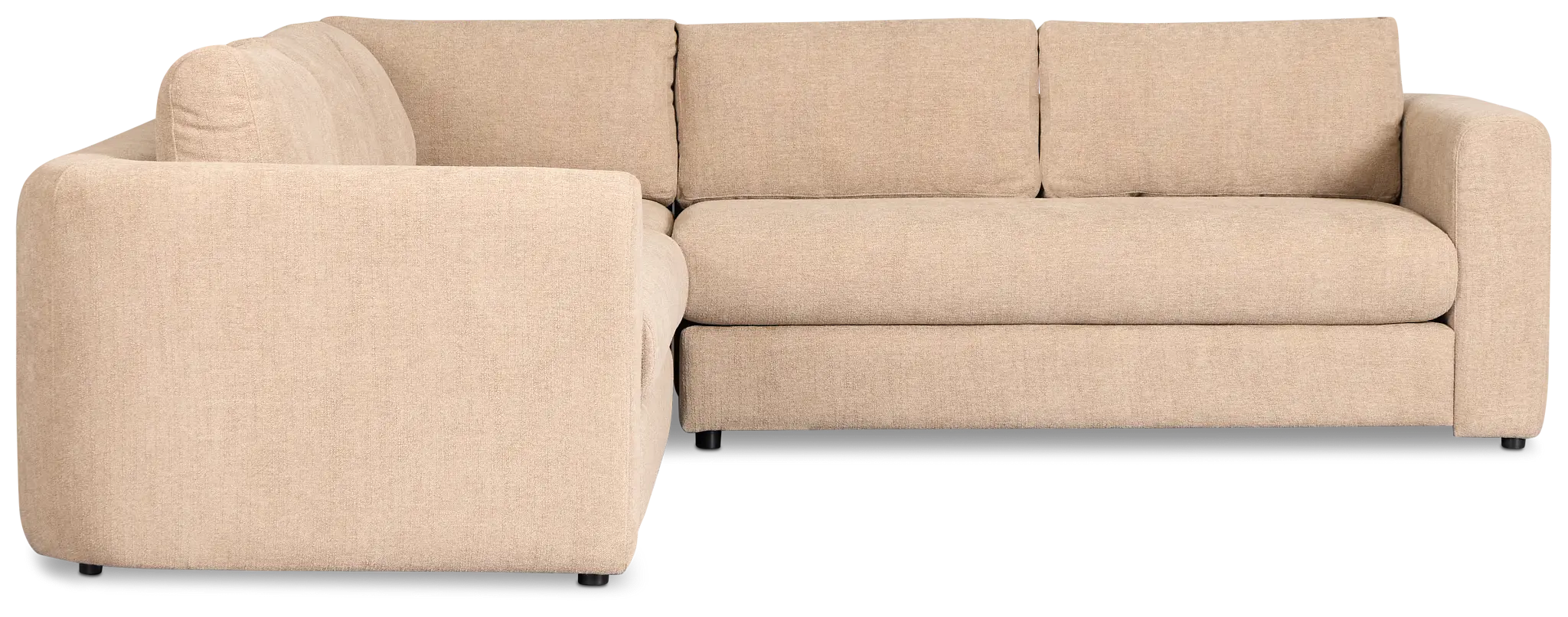 Alma Taupe Fabric Small 2-arm Wedge Sectional Alma Taupe Fabric Small 2-arm Wedge Sectional