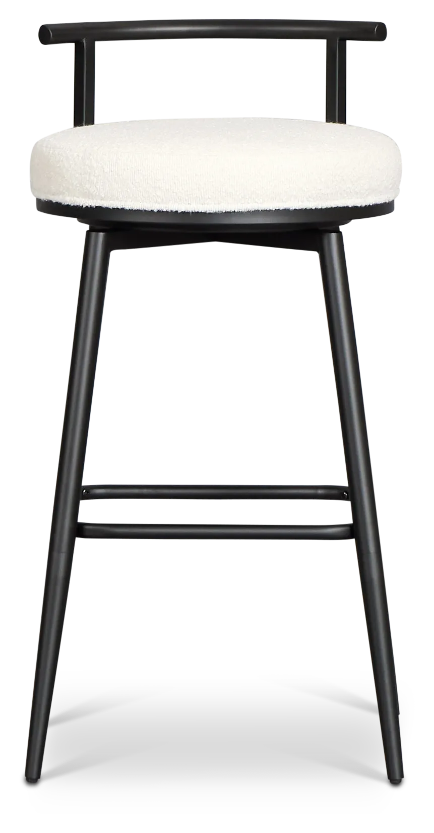 Osaka Black Fabric Adjustable Upholstered Swivel Barstool