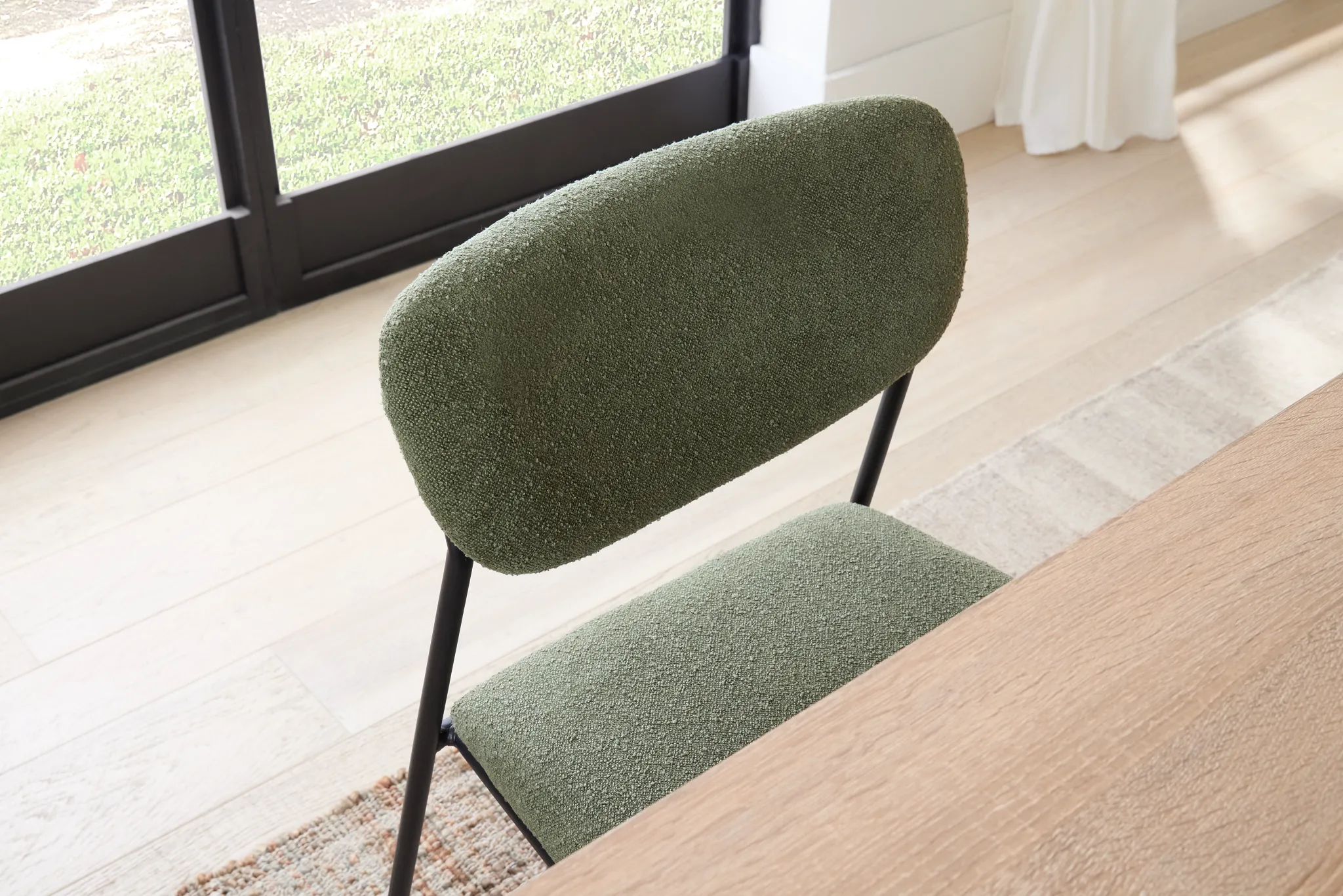 Lynden Green Metal Upholstered Side Chair