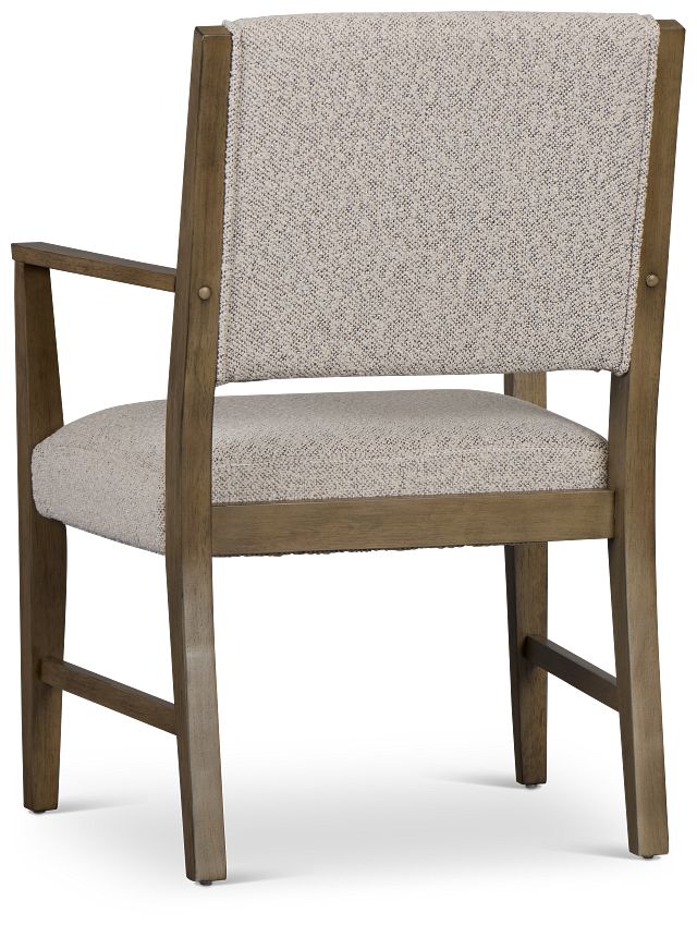 Vance Light Tone Upholstered Arm Chair