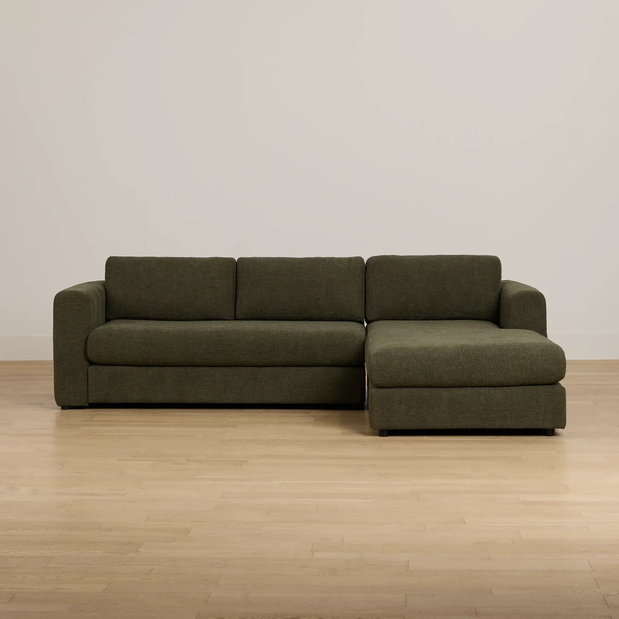 Alma Dark Green Fabric Right Chaise Sectional Alma Dark Green Fabric Right Chaise Sectional