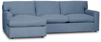 Hudson Blue Fabric Left Chaise Sectional