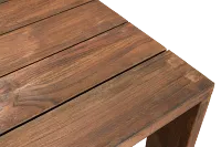 Linear Dark Gray 102" Teak Table & 4 Cushioned Side Chairs