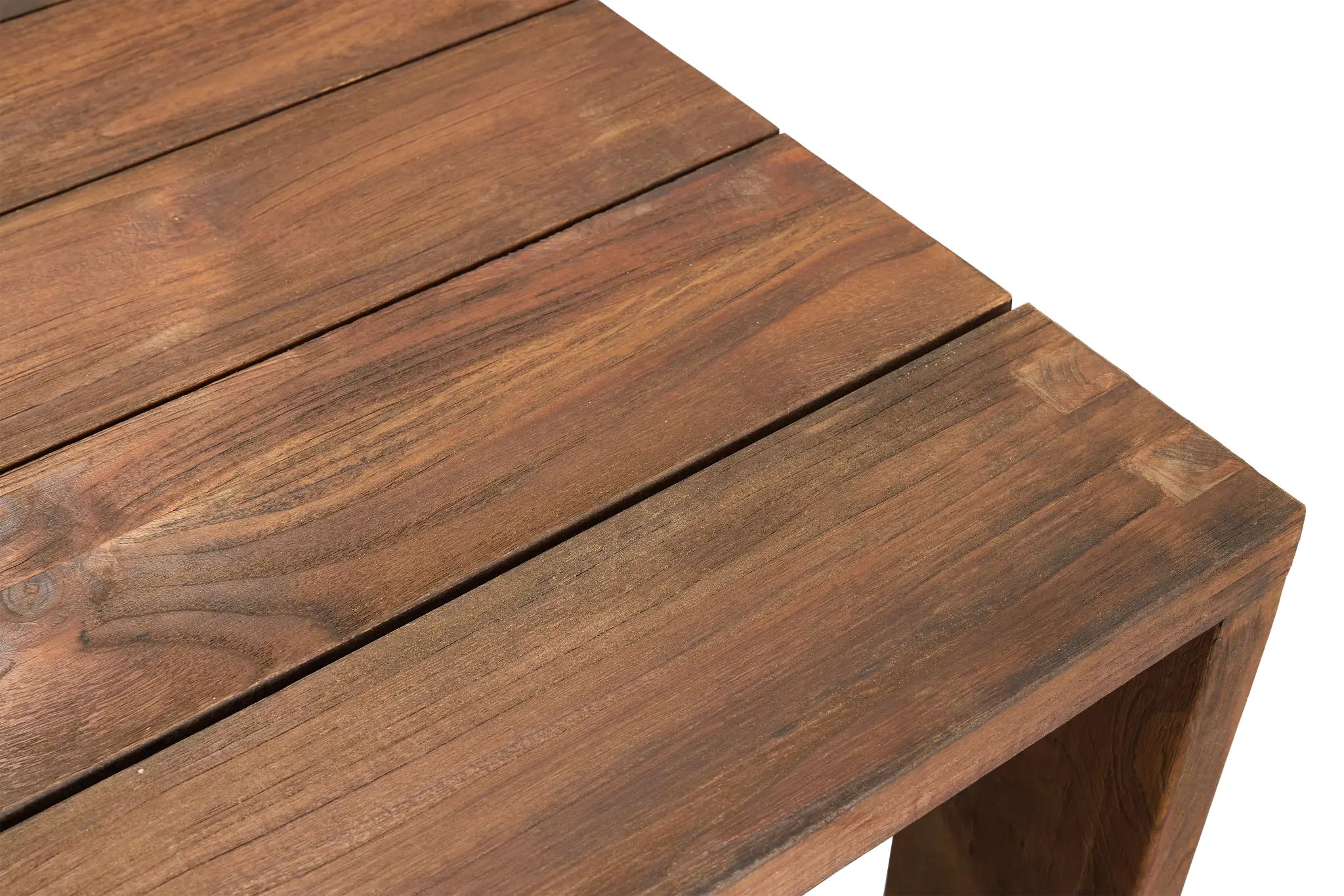 Linear Dark Gray 102" Teak Table & 4 Cushioned Side Chairs Linear Dark Gray 102" Teak Table & 4 Cushioned Side Chairs