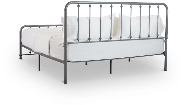 Rory Gray Metal Panel Bed