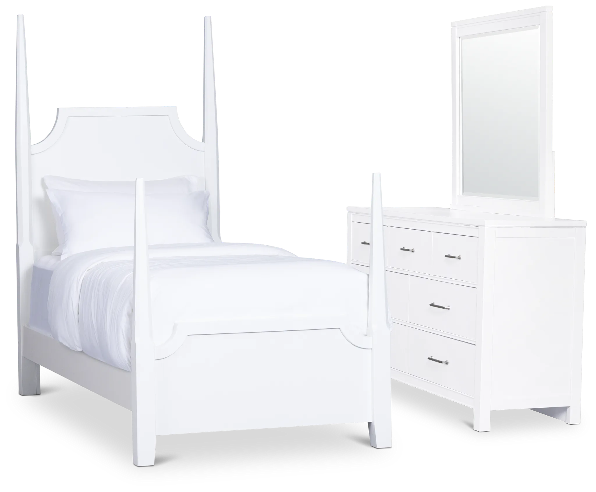 Carolina White Poster Bedroom