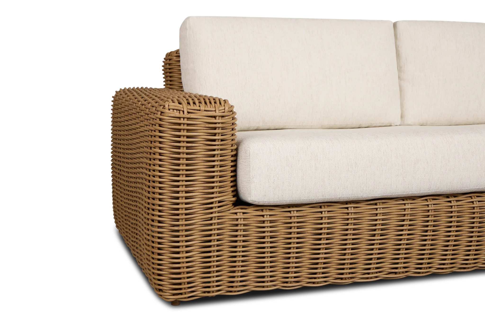 Mallorca Brown Sofa With Light Beige Cushions