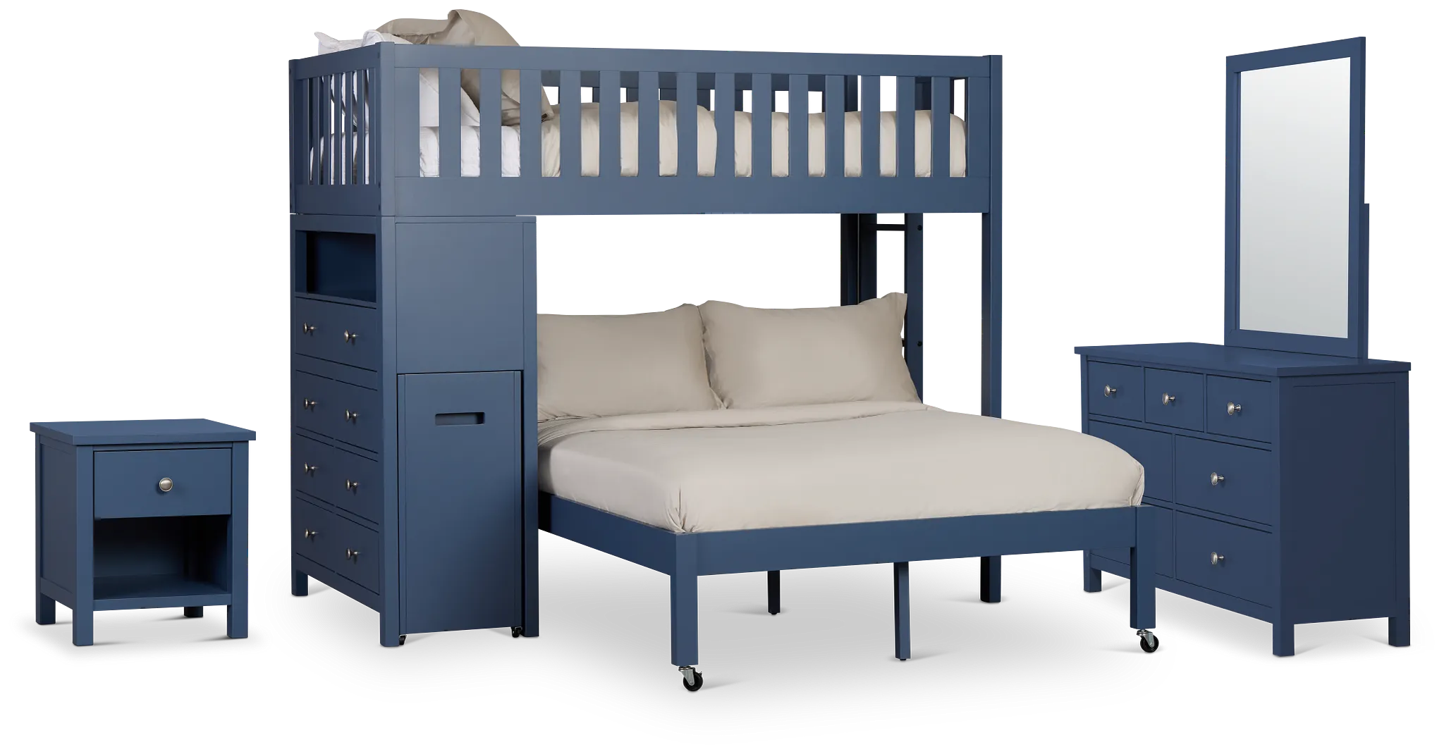 Charleston Dark Blue Loft Bedroom