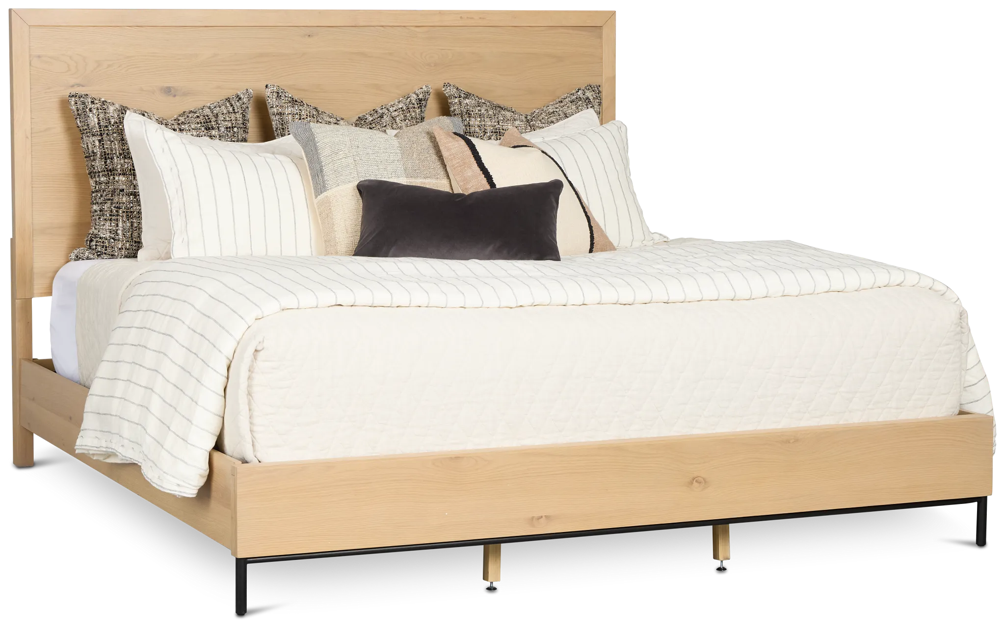 Highland Light Tone Panel Bed