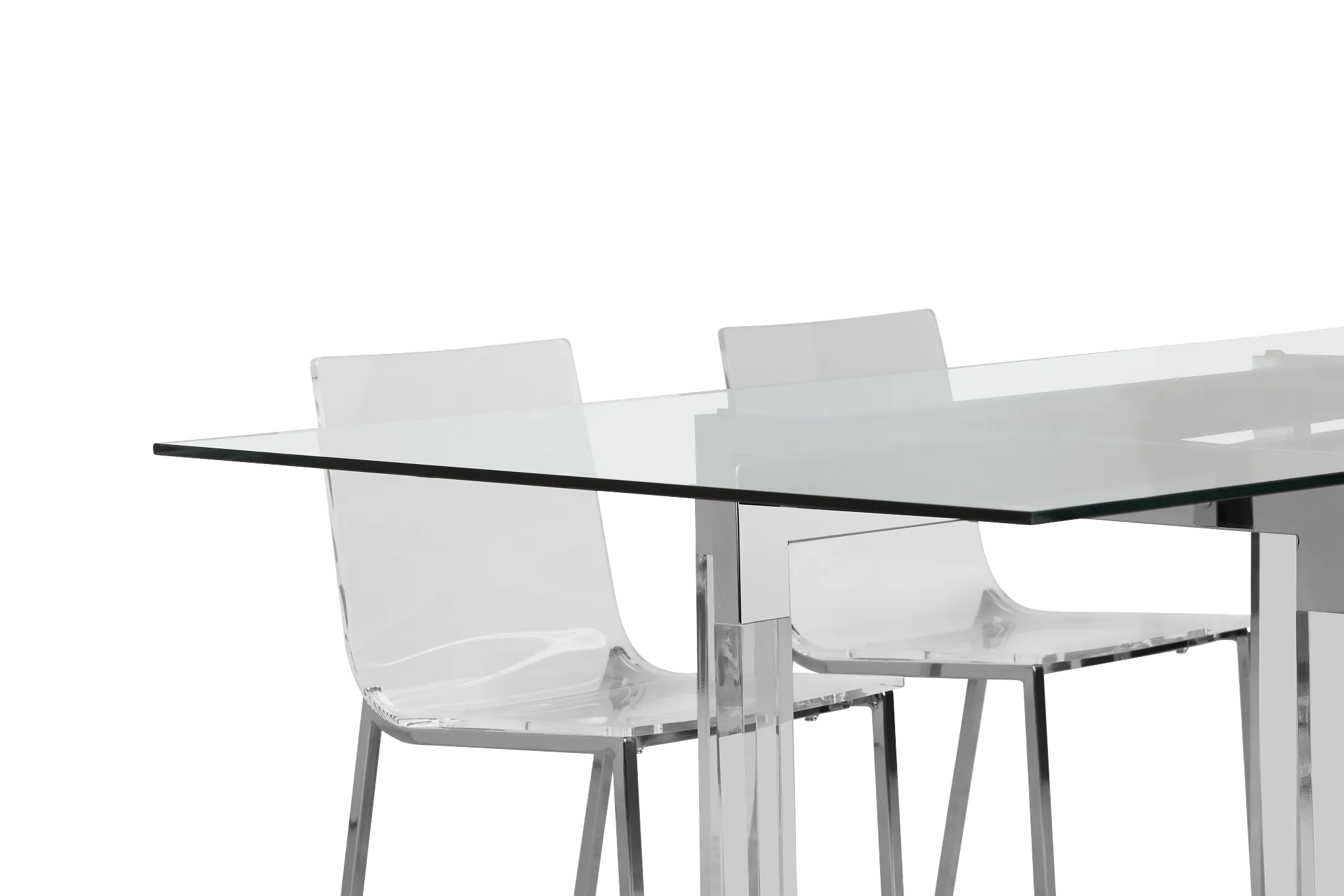 Denmark Glass Rect Table & 4 Chairs