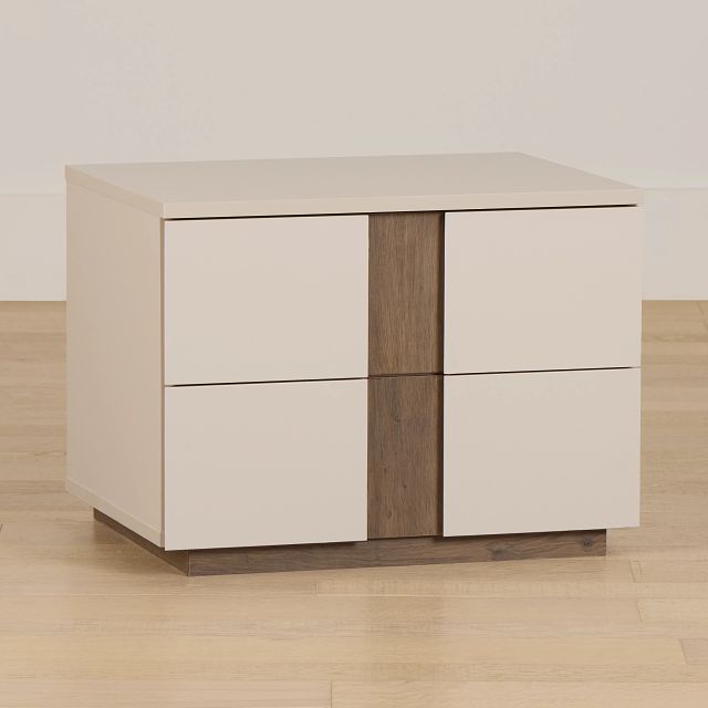 Brasilia Light Beige 2-drawer Nightstand