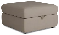 Citymod Beige Fabric Storage Ottoman