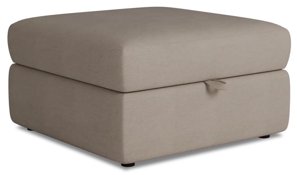 Citymod Beige Fabric Storage Ottoman